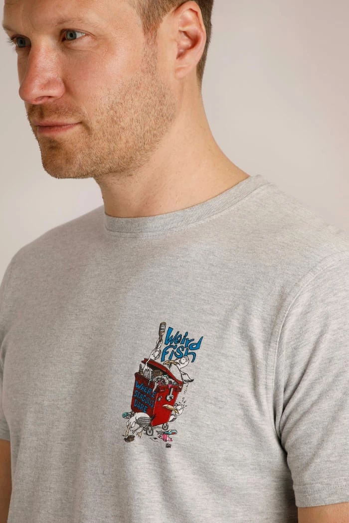 Where Seagulls Dare Artist T-Shirt Grey Marl 6 Where Seagulls Dare Artist T-Shirt Grey Marl - Image 4