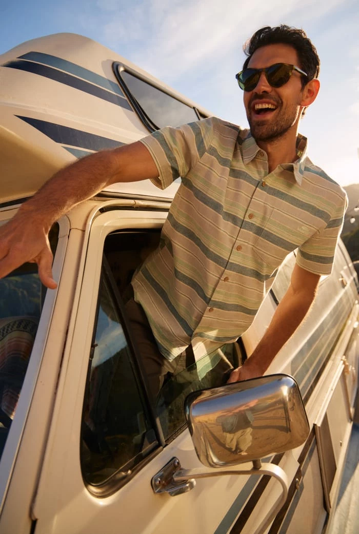 Arliss Organic Short Sleeve Stripe Shirt Mint 3 Arliss Organic Short Sleeve Stripe Shirt Mint