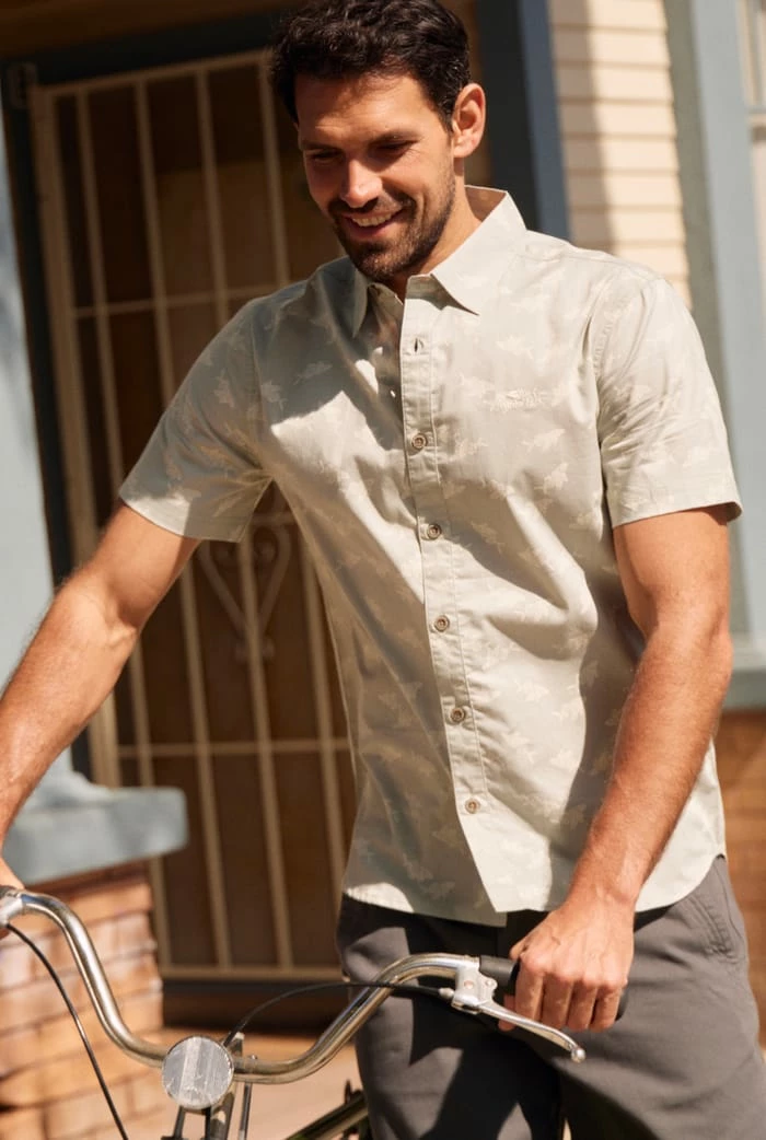 Koloa Short Sleeve Poplin Shirt Pistachio 3 Koloa Short Sleeve Poplin Shirt Pistachio