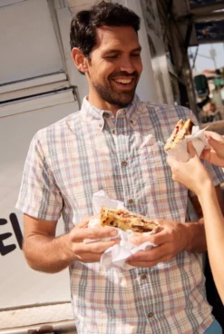 Darkan Short Sleeve Check Shirt Marshmallow