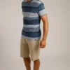 Harwood Stripe T-Shirt Midnight -Celtic And Co Sales 96746