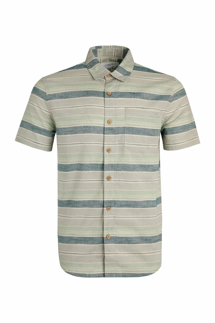 Arliss Organic Short Sleeve Stripe Shirt Mint 5 Arliss Organic Short Sleeve Stripe Shirt Mint - Image 3