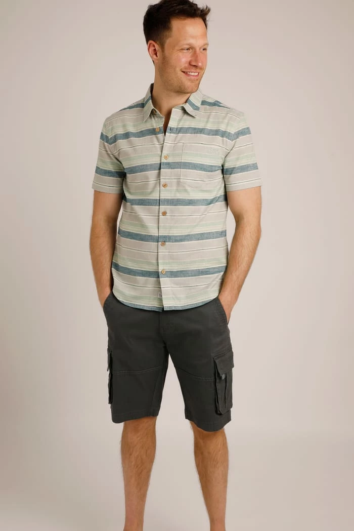 Arliss Organic Short Sleeve Stripe Shirt Mint 4 Arliss Organic Short Sleeve Stripe Shirt Mint - Image 2