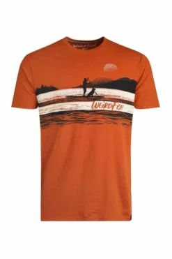 Sup Dog Organic Graphic T-Shirt Dark Rust -Celtic And Co Sales 97509