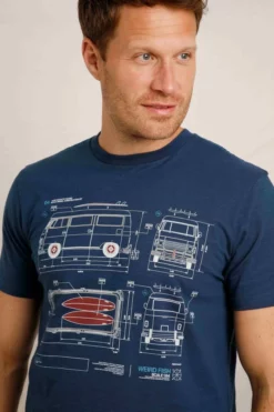 Van Kit Organic Graphic T-Shirt Federal Blue 9 Van Kit Organic Graphic T-Shirt Federal Blue -Celtic And Co Sales 97666