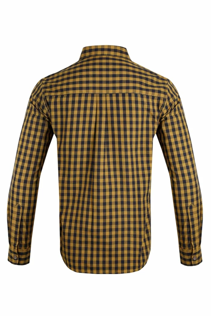 Lando Long Sleeve Check Shirt Mustard 3 Lando Long Sleeve Check Shirt Mustard - Image 2