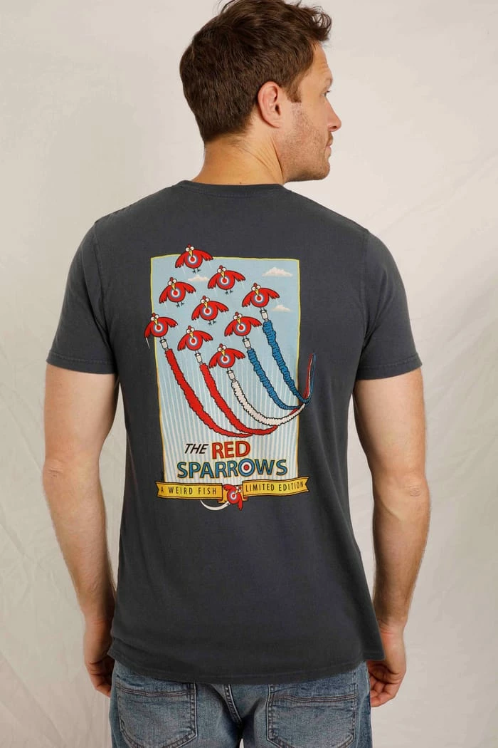 Red Sparrows Heritage Artist T-Shirt Navy 5 Red Sparrows Heritage Artist T-Shirt Navy - Image 3