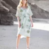 Linen V Neck Dress 2 Linen V Neck Dress -Celtic And Co Sales 99035