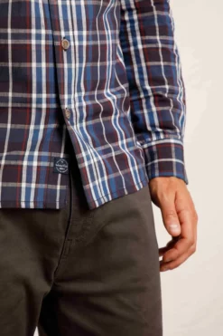 Fresno Long Sleeve Check Button Down Shirt Navy 9 Fresno Long Sleeve Check Button Down Shirt Navy -Celtic And Co Sales 99133