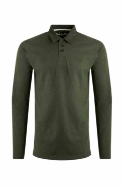 Jasper Long Sleeve Polo Shirt Duck Green