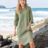 Lyocell Curved Hem Dress 1 Lyocell Curved Hem Dress -Celtic And Co Sales 99243